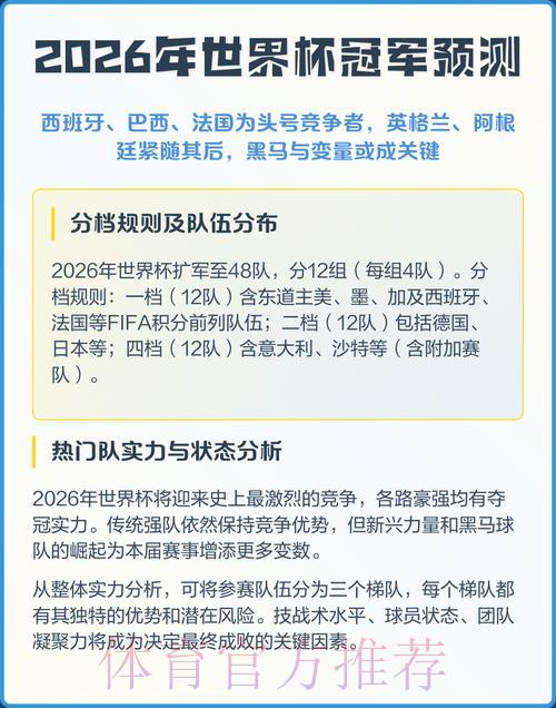 2026年世界杯赛事预测分析平台入口